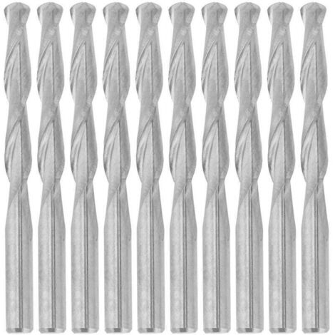 10-teiliges CNC-Spiralfräser-Set aus Wolframkarbid für Holz, Acryl und PVC, 3,175 mm (1/4)