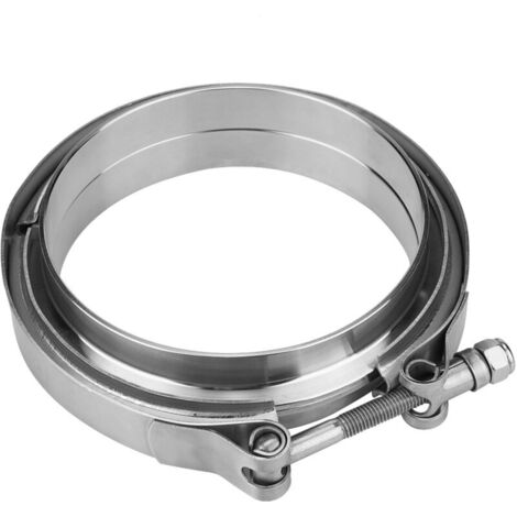 Turbo-Auspuffflansch, aus rostfreiem Edelstahl 304, präzise gefertigt, V-Band-Flansch, silberfarben, für Pkw