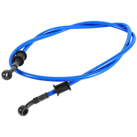 Blauer, ummantelter Brems- und Kupplungsölschlauch aus Edelstahl für Motorräder, 50 cm