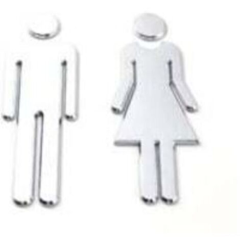 2-teiliges WC-Schilderset, Türschilder für Damen und Herren, Toilettenschilder für Männer und Frauen, geeignet für Toiletten in Hotels, Schulen, Unternehmen und Restaurants. (Ar) (1/4)