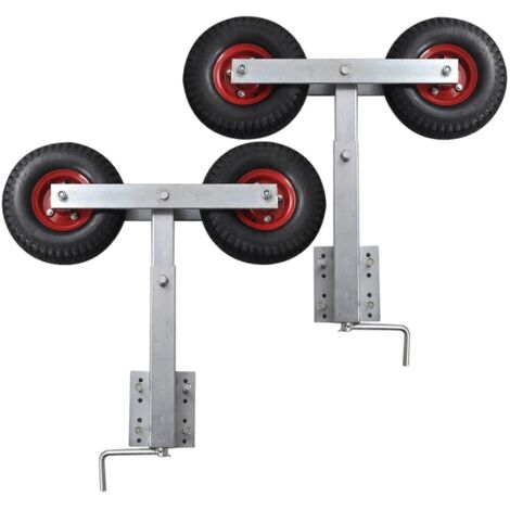 Bootstrailer-Stützen Doppelrad 2er-Set 59-84 cm (1/5)