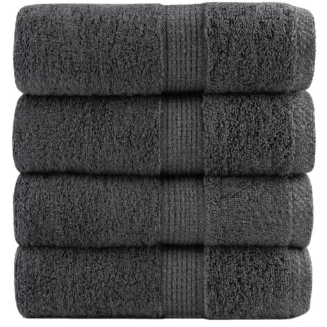 Premium-Waschtücher SOLUND 4 Stk. Anthrazit 30x30 cm 600 g/m² (1/5)