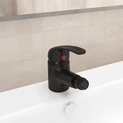 Badezimmer Bidet Mischbatterie Schwarz 13x12 cm (1/5)