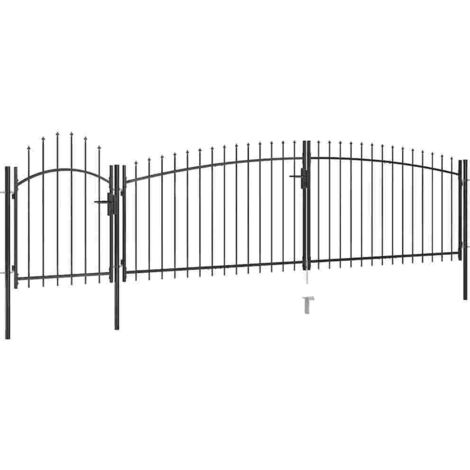 Gartentor Woerden mit Speerspitze 5 x 1,25 m Schwarz