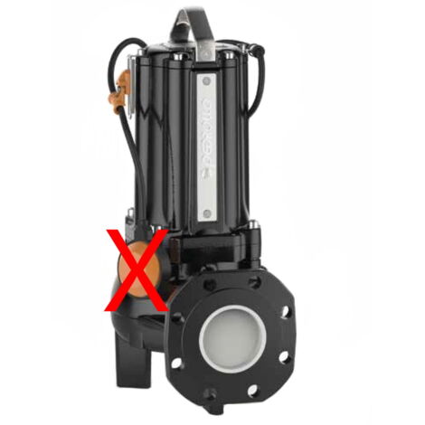 Bomba de agua sucia con brida para pie Pedrollo VXC 40/65-F rueda VORTEX 380V 4Hp SUMERGIDA instalaciones en conductos (1/2)