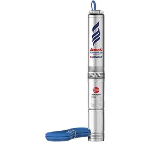 Bomba de perforación sumergible de 4" para agua potable PEDROLLO 4BLOCKm6/7 1HP MONOFÁSICA de gran caudal