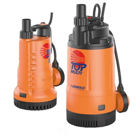 Pedrollo TOP MULTI 2 Bomba sumergible con flotador para aguas pluviales 0,75Hp riego, vaciado, monofásica