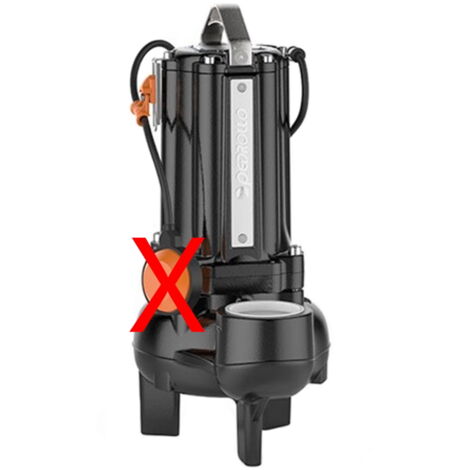 Pedrollo VXC 20/65 Bomba SUMERGIBLE rueda VORTEX 380V 1,5kW Aguas residuales en conductos de ELEVACIÓN
