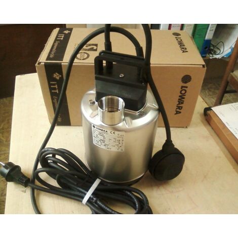 Bomba de vaciado de sótano Lowara DOC7 automática con flotador para vaciado de sumideros y lugares adecuados para agua de lluvia, riego de jardín y estanques, monofásica 0,55 kW