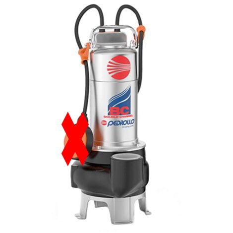 Bomba de elevación Pedrollo vaciado de fosa cuerpo sólido BC10/50 trifásica 380V rueda BICANAL WC de uso profesional 0,75Kw