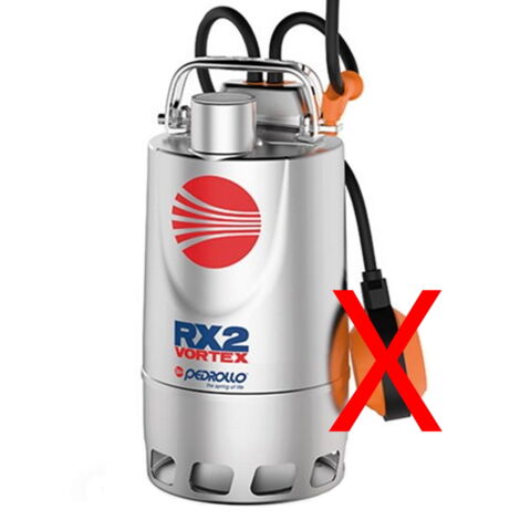 Bomba de evacuación Pedrollo RX 3/20 Vortex totalmente INOX 0,55 kW aguas residuales domésticas fosa SIN FLOTADOR TRIFÁSICA