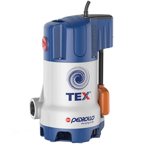 Bomba de elevación Pedrollo TEX 2 VORTEX con interruptor de nivel por flotador magnético 0,37 kW Monofásica para aguas residuales domésticas