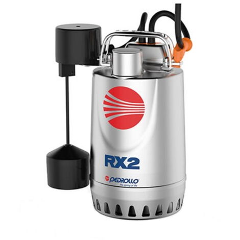 Bomba de elevación para sótano vaciado Pedrollo RXm2-GM con flotador magnético, sumidero estrecho, 0,5 Hp, evacuación monofásica