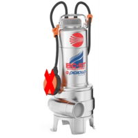 Bomba de elevación Pedrollo BC10/50-ST en acero inoxidable, rueda bicanal, alcantarillado, uso profesional, 1 Hp, aguas residuales, trifásica 380V