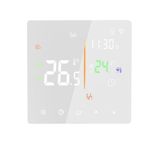 Thermostat Intelligent WiFi Programmable Universel Blanc Pour Chauffe-Eau Domestique Chaudière Murale (1/4)
