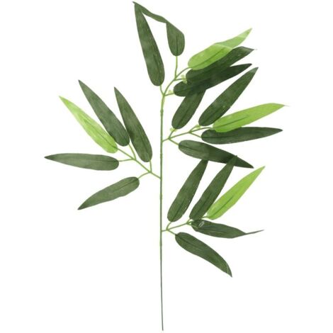 50 Feuilles Artificielles de Bambou Vert Décoration Plantes Fausses pour Intérieur Extérieur (1/4)