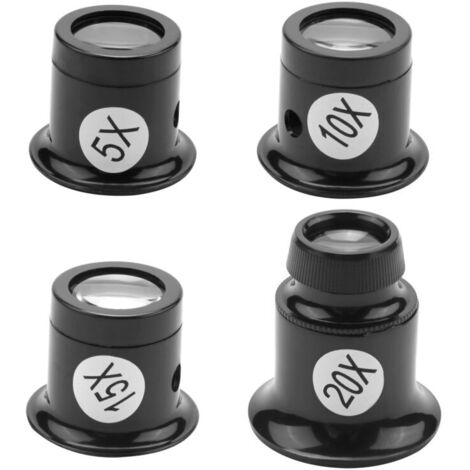 Loupe Lunettes Grossissement 5X 10X 15X 20X Monture Confortable pour Réparation Montre (1/4)