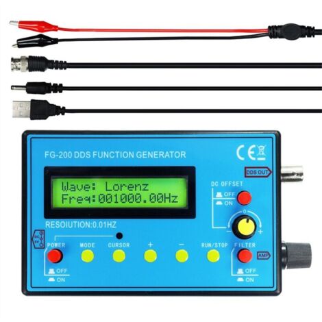 Générateur de Signal DDS FG-200 Module Fréquence 0.01 Hz à 500 KHz Sortie Sinus Carré Dents de Scie (1/4)