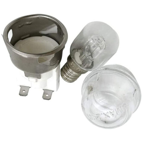 2 Lampes Four Haute Température 300°C E14 25W 250V avec Douilles Céramique (1/4)