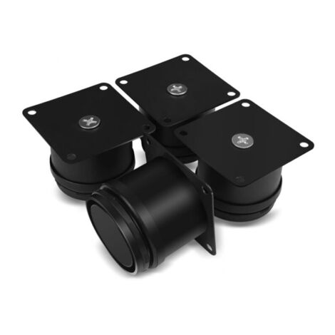 Lot de 4 Pieds de Meuble, 50mm Reglable Pied de Table Acier Inoxydable, Pied Meuble Salle de Bain Bureau Meuble Cuisine, Hauteur Réglable 0-15 mm (1/4)