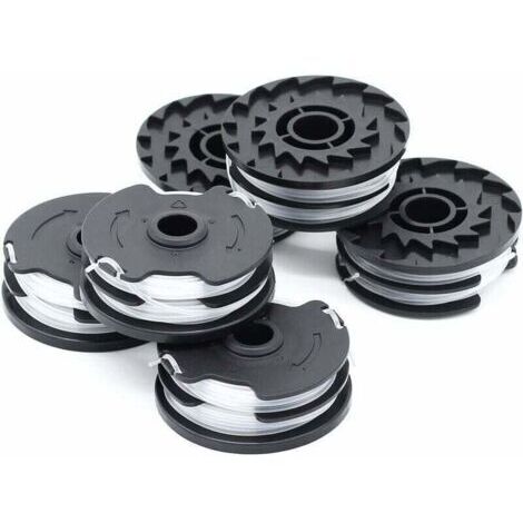 Lot de 6 bobines de fil de rechange pour débroussailleuses sans fil LIDL Parkside (PRTA 20-Li, PRT 550, PRT 300) – 1,6 mm, 2 x 4 m (1/5)