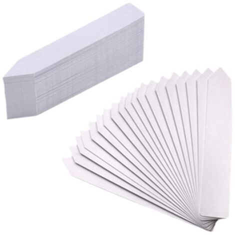étiquette en plastique pour plantes 200 pièces, étiquette de jardin en plastique blanc 10x2cm (1/4)