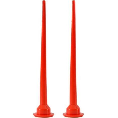 Buses cônes en silicone de 30 cm, 2 buses cônes en plastique, outil de calfeutrage rouge, applicateur de buse de calfeutrage pour (1/4)