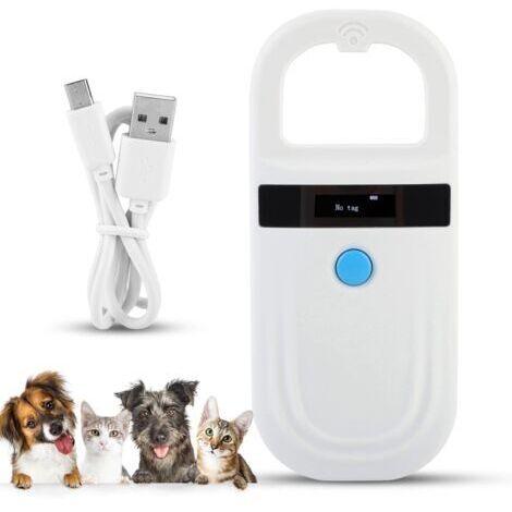 Lecteur d'Identification d'Animal de Compagnie, Scanner de Puce RFID Rechargeable Portable pour Animaux (1/5)