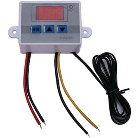 XH-W3002 Module de Contrôleur de Température Numérique LED, Interrupteur de Thermostat Numérique avec Sonde Étanche, Thermostat de Refroidissement Programmable (110V-220V 1500W 10A) (1/4)