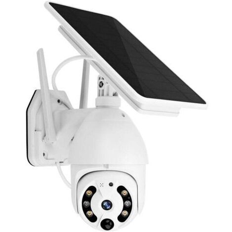 Caméra de sécurité extérieure sans fil 1080P – Panneau solaire – Vision nocturne – Détection de mouvement PIR – Audio bidirectionnel (1/5)