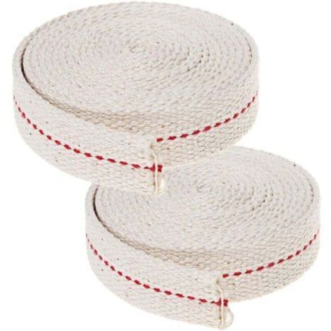 4 Mètres Coton Mèche de Lampe, Mèches de Rechange Lanterne Mèches Pour Brûleurs Lampes à Huile ( Blanc )-Lot de 4 - Arcenciél (1/5)