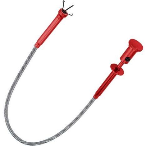 Outil de Ramassage Magnétique à 4 Griffes, Outil de Ramassage Magnétique à Griffes Flexibles avec LED, Ramassage à Main Pliable à Longue Portée Ramasser Petits Déchets Évier, Rouge (1/5)