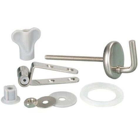 Fixation abattant WC, pièce détachée pour abattant WC Fix Clip avec fixation inox, Kit de 15 fixations pour abattant WC, acier inoxydable, mat (1/2)