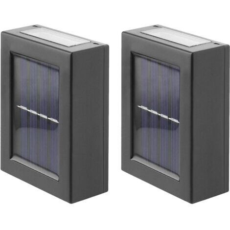 Lot de 2 appliques murales solaires d'extérieur Blanc froid (1/5)