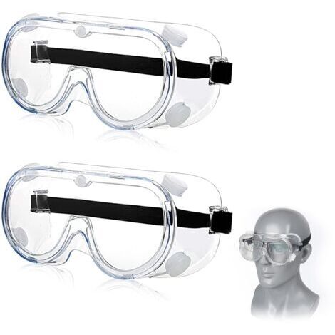 2 PièCes Lunettes SéCurité Contre Gouttelettes,Protection Yeux Lunettes Anti-PoussièRe,Anti-BuéE Pour Un Usage Quotidien, Laboratoire (1/5)