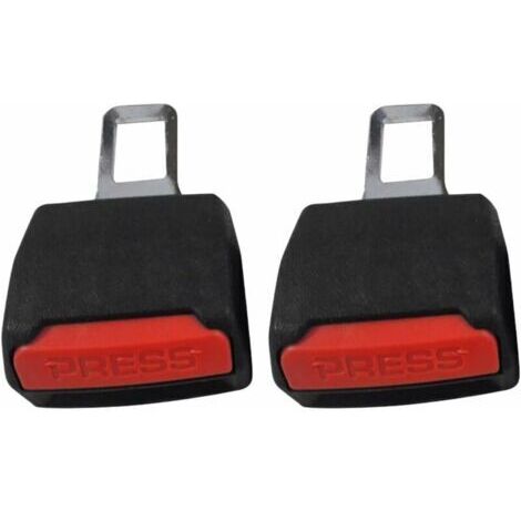 2pcs Rallonge de ceinture de sécurité, 9 cm, rallonge de siège de voiture (noir)
