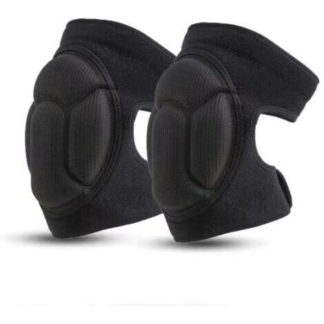 1 Paire de Genouillères de Travail, Genouillères de Jardin de Protection Noires Genouillères Antidérapantes, Anti-Collision, Genouillères de Jardin Multifonctionnelles - Noir (1/5)