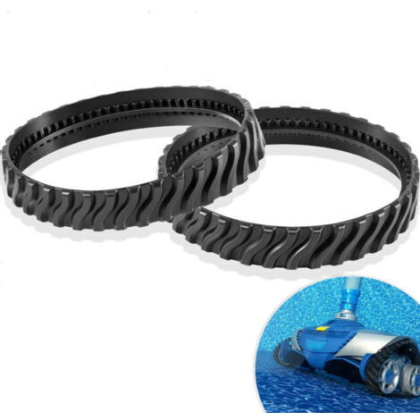 2 chenilles adaptables pour Zodiac MX6 MX8 MX9, pneus de Robot Nettoyeur Piscine Baracuda R0526100 (1/4)