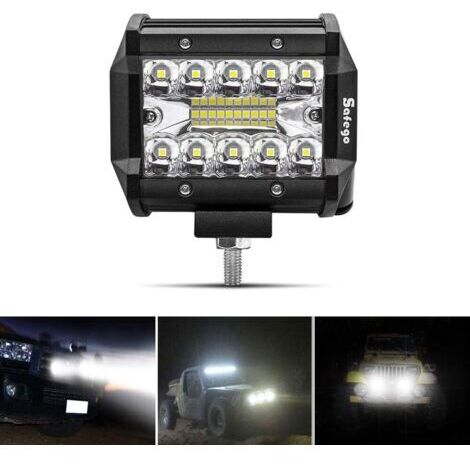 4" 60W Projecteur LED Lampe de travail Barre LED Phare 10800LM, Etanche IP67, Feux Antibrouillard pour Voiture Hors Route Tracteur Camion SUV ATV Bâteau 12V 24V Feux Diurne Lumière (1/5)