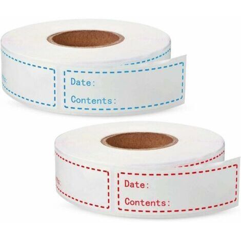 Etiquettes congelation, etiquette bocaux, 1000 pièces etiquette confiture, etiquettes autocollantes, pour bouteille, pot Mason, pot de stockage, pot alimentaire, emballage cadeau (75 x 25mm) (1/5)