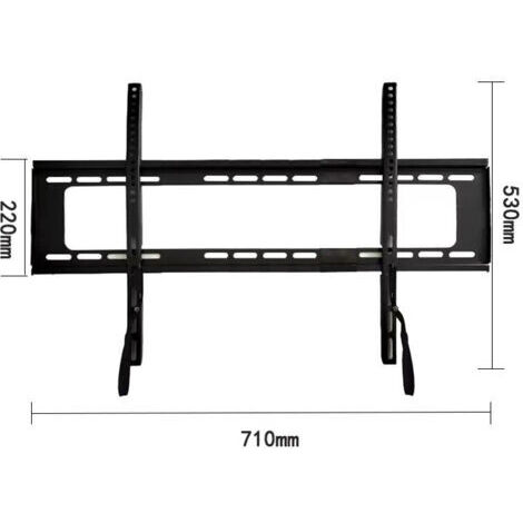 Support mural fixe pour téléviseur - Convient aux téléviseurs de 37 à 86 pouces - Universel, jusqu'à 100 kg - Matériel de montage inclus (1/4)