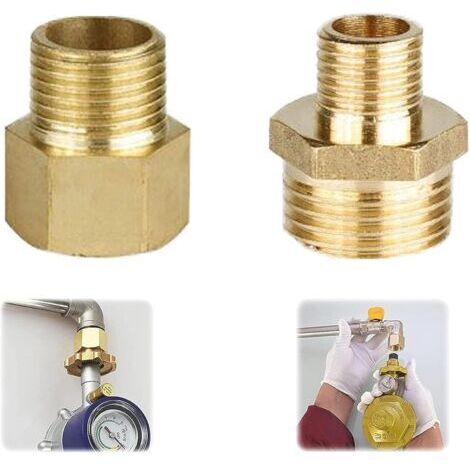 Adaptateur De Gaz Adaptateur De Tuyau Gaz En Cuivre Adaptateur Connexion Bouteille Gaz Adaptateur Gaz 1/2 à 1/4, 3/4 Raccord De Raccordement Pour Réchauds à Gaz, Réchauds Camping, Tabourets (1/5)