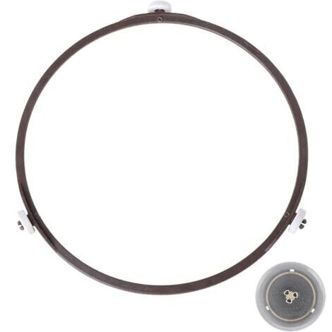 Support plateau tournant universel de 22cm,Anneau Rotatif Micro-ondes de Plateau Tournant pour Universel Support en Verre 22cm Diamètre (Brun) (1/5)