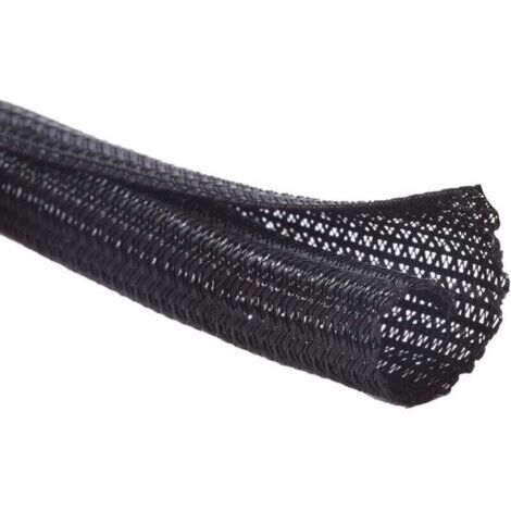 13mm-3m Gaine Câble Auto-Fermeture Manchon de Câble Cache Câble Range Câble Gestion des Câbles pour Ordinateur, Automobile - Noir (1/5)