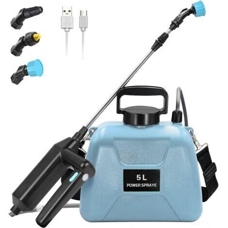 Pulvérisateur électrique 7.4V 2400mAh – Réservoir 5L – 3 buses réglables – Poteau télescopique extensible 22.8 pouces (1/5)