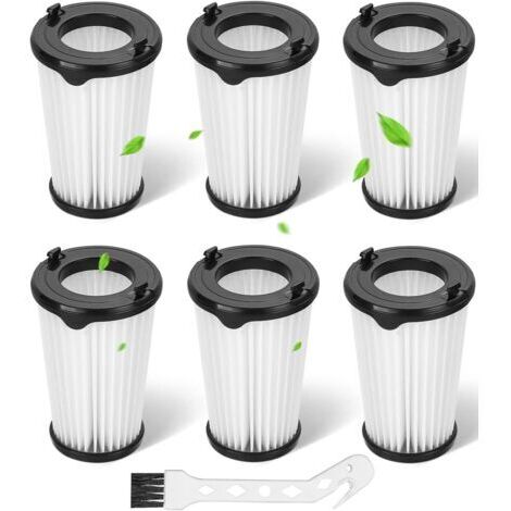 Lot de 6 Filtres pour Aspirateur Ergorapido AEG CX7 CX7-2 AEF150 Filtre de Remplacement, Accessoires Filtres hepa de remplacement pour AEG CX7 CX7-2 QX8-1 avec 1 Brosse de Nettoyage (1/5)