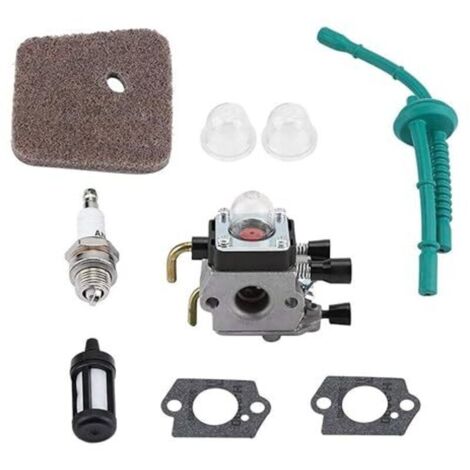 Kit de carburateur pour Stihl FS55 FS55R FS55RC FS38 KM55 HL45 KM55R, Kit de conduite de carburant pour filtre à Air, Kit de bougies d'allumage (1/4)