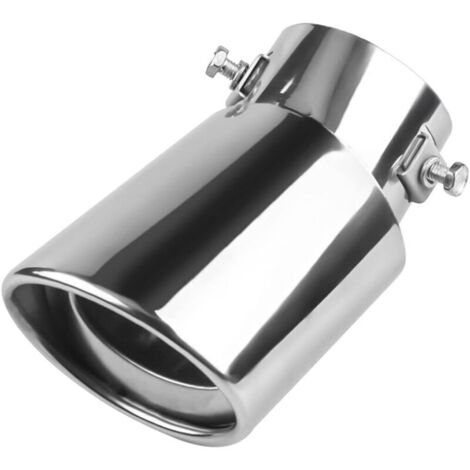 Extrémités Tuyau D'échappement De Voiture, Embout Tuyau De Sortie Pot D'échappement 38-53mm Universel, Tuyau En Acier Inoxydable Chrome, Tuyau De Queue De Silencieux De Voiture (Argent-C
