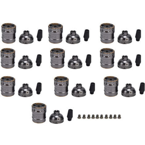 Lot de 10 supports de lampe rétro en aluminium – Douilles E26/E27 – Tension 250V, courant 3A – Installation facile pour décoration intérieure (1/5)