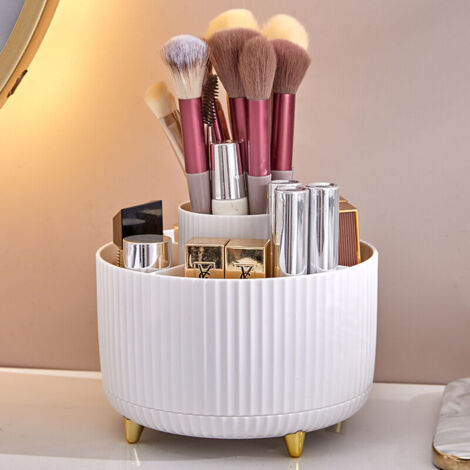Autres rangements,Rangement Pinceaux Maquillage, 360 Rotative Porte - Brosse de Maquillage, 5 Compartiments pour Maquillage Parfum Rouge À Lèvres, Salle De Bain Chambre Vanité(Blanc) Autres rangements (1/3)